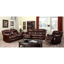  Furniture of America Wimbledon Reclining Bonded Leather Match Loveseat CM6314-LV IMAGE 5
