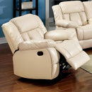  Furniture of America Barbado Glider Leather Look Recliner CM6827CH IMAGE 3