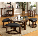  Furniture of America Crystal Cover II End Table CM4321RE IMAGE 2