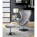  Furniture of America Shelia CM-AC6841GY Accent Chair w/ Ottoman IMAGE 2