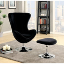  Furniture of America Shelia Stationary Fabric Accent Chair CM-AC6841BK IMAGE 2