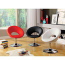  Furniture of America Faliro Swivel Leather Look Accent Chair CM-AC6915-RD IMAGE 3