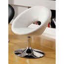  Furniture of America Faliro Swivel Leather Look Accent Chair CM-AC6915-WH IMAGE 2