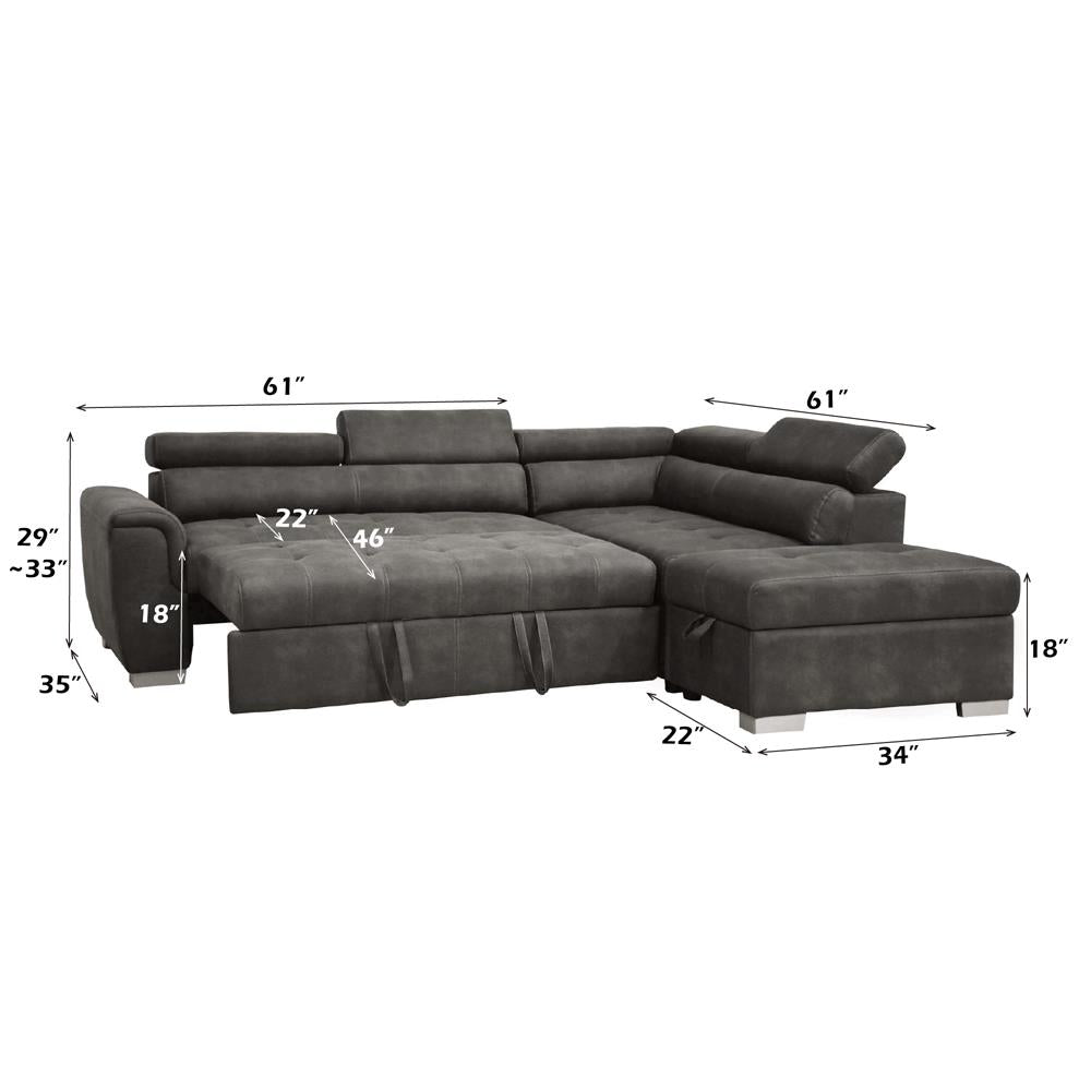 Acme Furniture Thelma 50275 Sectional Sofa with Pull-Out Bed