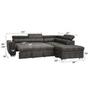 Acme Furniture Thelma Fabric Queen Sectional 50275 IMAGE 2