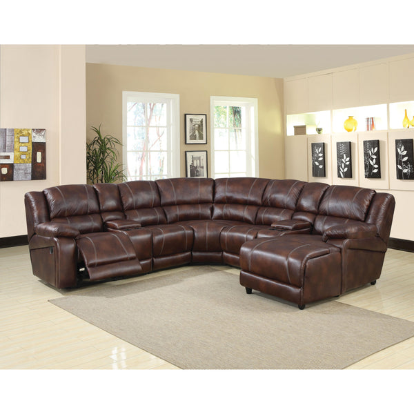 Acme Furniture Zanthe Reclining Fabric 7 pc Sectional 50300B_KIT IMAGE 1