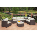  Furniture of America Davina CM-OS1818-SET Patio Sectional w/ Ottoman & Storage IMAGE 1