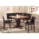  Furniture of America Square Living Stone II Counter Height Dining Table with Marble Top and Pedestal Base CM3568PT-TABLE IMAGE 3