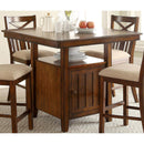  Furniture of America Square Arlington Counter Height Dining Table with Pedestal Base CM3037PT IMAGE 2