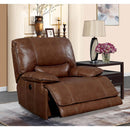  Furniture of America Nogales Power Leather Recliner CM6571-CH-PM IMAGE 2