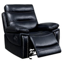  Furniture of America Cavan Leatherette Recliner CM6560BK-CH IMAGE 1