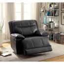  Furniture of America Danika Glider Leatherette Recliner CM-RC6816GY IMAGE 2