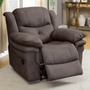  Furniture of America Jaden Fabric Recliner CM-RC6810BR IMAGE 1