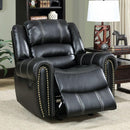  Furniture of America Frederick Glider Leatherette Recliner CM6130CH IMAGE 2