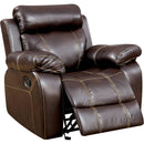  Furniture of America Chancellor Leatherette Recliner CM6788-CH IMAGE 1