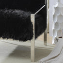  Furniture of America Birr Stationary Faux Fur Accent Chair CM-AC6137BK IMAGE 3