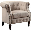  Furniture of America Mel Stationary Fabric Accent Chair CM-AC6185 IMAGE 1