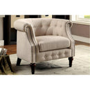  Furniture of America Mel Stationary Fabric Accent Chair CM-AC6185 IMAGE 2