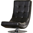  Furniture of America Trinidad Swivel Leather Look Accent Chair CM-AC6912BK IMAGE 3