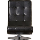  Furniture of America Trinidad Swivel Leather Look Accent Chair CM-AC6912BK IMAGE 4