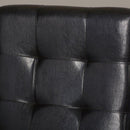  Furniture of America Trinidad Swivel Leather Look Accent Chair CM-AC6912BK IMAGE 6