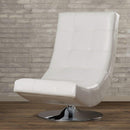  Furniture of America Trinidad Swivel Leather Look Accent Chair CM-AC6912W IMAGE 3