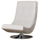  Furniture of America Trinidad Swivel Leather Look Accent Chair CM-AC6912W IMAGE 4