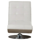  Furniture of America Trinidad Swivel Leather Look Accent Chair CM-AC6912W IMAGE 5