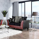  Furniture of America Kaelyn Stationary Leatherette Loveseat SM4076-LV IMAGE 2