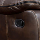  Furniture of America Pollux Reclining Leatherette Sofa CM6981BR-SF IMAGE 4