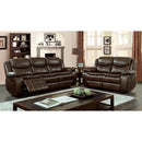  Furniture of America Pollux Reclining Leatherette Sofa CM6981BR-SF IMAGE 6