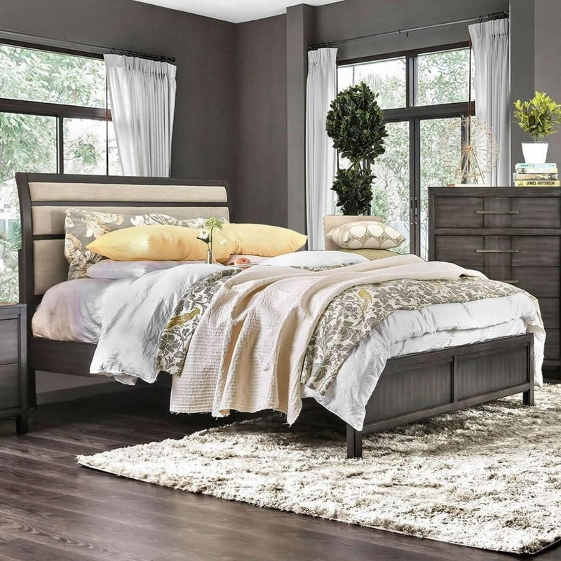 Furniture of America Berenice California King Platform Bed CM7580GY-CK-BED IMAGE 3