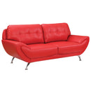  Furniture of America Reanna Stationary Leatherette Sofa CM6414RD-SF IMAGE 1
