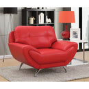  Furniture of America Reanna Stationary Leatherette Chair CM6414RD-CH IMAGE 2