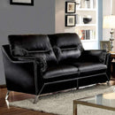  Furniture of America Nichola Stationary Leatherette Loveseat CM6008BK-LV IMAGE 3
