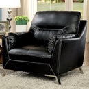  Furniture of America Nichola Stationary Leatherette Chair CM6008BK-CH IMAGE 3