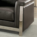  Furniture of America Nanette Stationary Leather Look Sofa CM6425GY-SF IMAGE 4