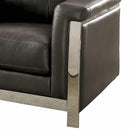  Furniture of America Nanette Stationary Leather Look Loveseat CM6425GY-LV IMAGE 2