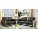  Furniture of America Nanette Stationary Leather Look Loveseat CM6425GY-LV IMAGE 6