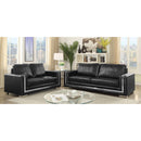  Furniture of America Perla Stationary Leather Look Loveseat CM6424BK-LV IMAGE 5