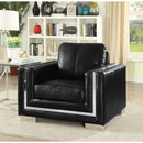 Furniture of America Perla  Stationary Leather Look Chair CM6424BK-CH IMAGE 6