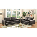  Furniture of America Monika Stationary Leather Look Sofa CM6423GY-SF IMAGE 5