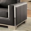  Furniture of America Monika Stationary Leather Look Loveseat CM6423GY-LV IMAGE 3