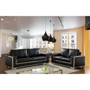  Furniture of America Monika Stationary Leather Look Sofa CM6423BK-SF IMAGE 6