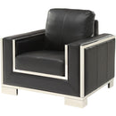  Furniture of America Monika Stationary Leather Look Chair CM6423BK-CH IMAGE 1