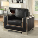  Furniture of America Monika Stationary Leather Look Chair CM6423BK-CH IMAGE 2