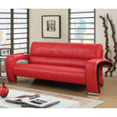  Furniture of America Wezen Stationary Leatherette Sofa CM6412RD-SF IMAGE 3