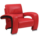  Furniture of America Wezen Stationary Leatherette Chair CM6412RD-CH IMAGE 1