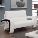  Furniture of America Wezen Stationary Leatherette Loveseat CM6412WH-LV IMAGE 3