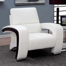  Furniture of America Wezen Stationary Leatherette Chair CM6412WH-CH IMAGE 2